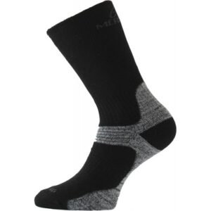 Trekingové merino ponožky Lasting WSB 908 černá šedá