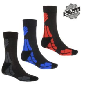 Ponožky Sensor Hiking New Merino Wool 3-PACK šedá/červená/modrá 18200063