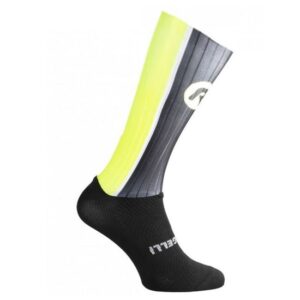 Aerodynamické funkční ponožky Rogelli AERO, černo-šedo-reflexní žluté 007.005.